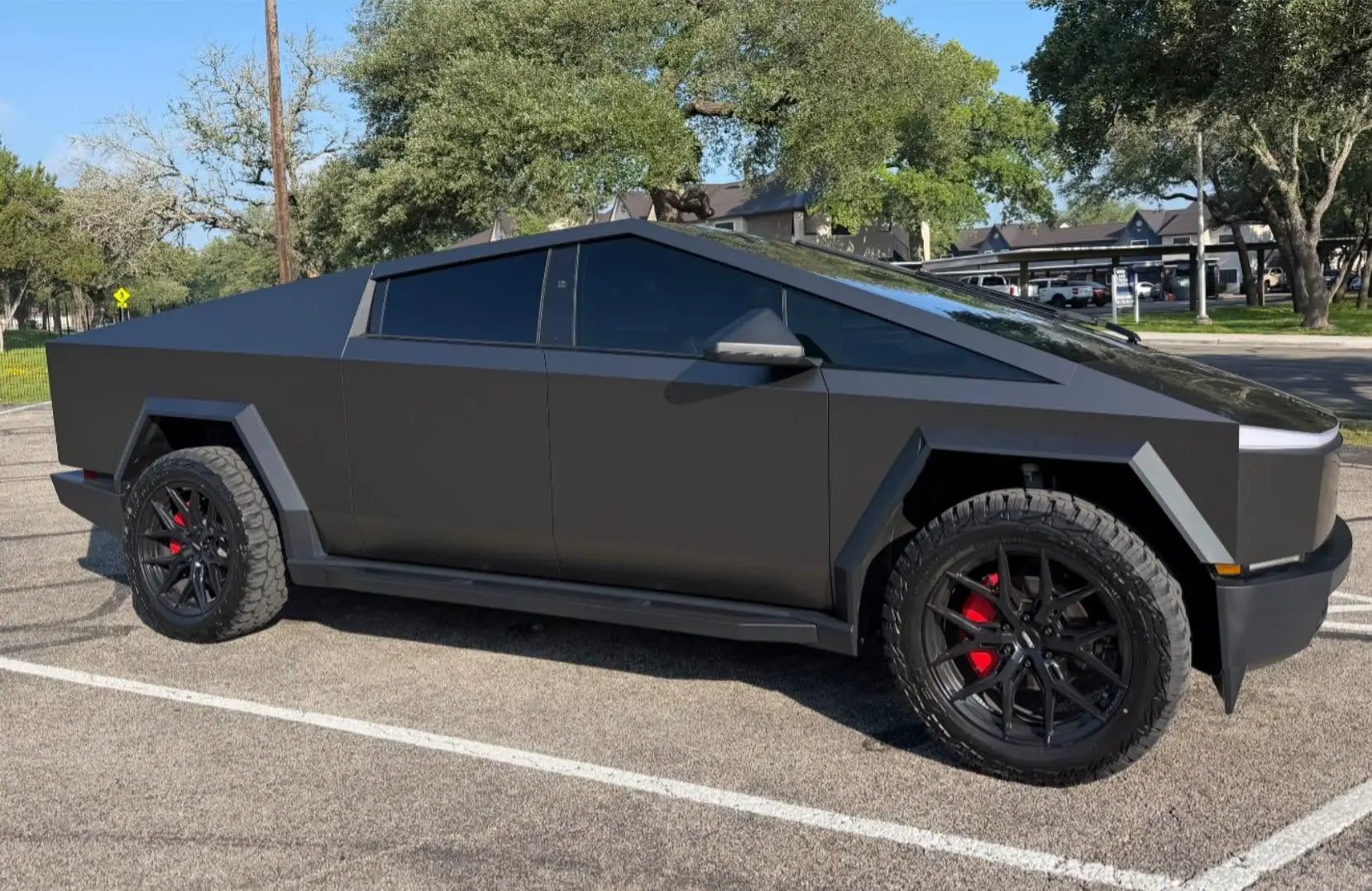 2026 Tesla Cybertruck Cyberbeast in matte black, side profile
